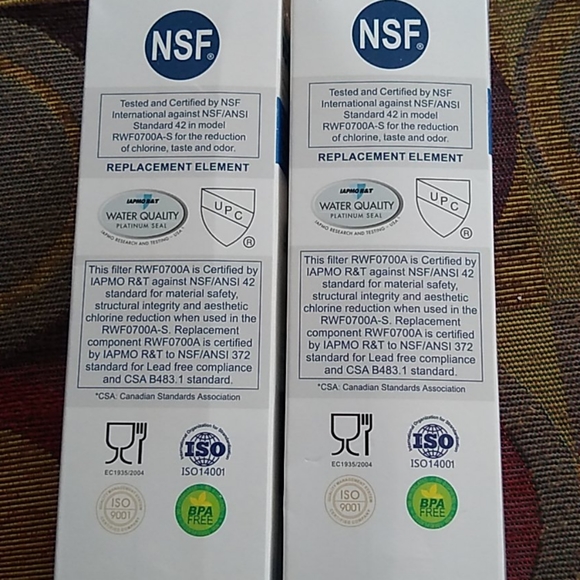 2 Refrigerator water filters - Picture 4 of 8